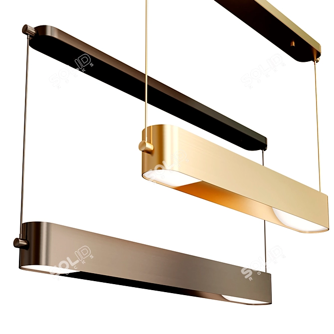 Sleek Loop Pendant Light 3D model image 1