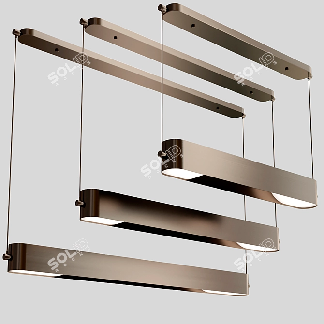 Sleek Loop Pendant Light 3D model image 3