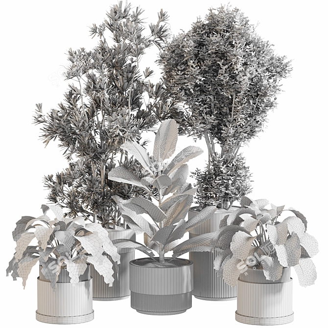 Botanical Bliss Plant Set 3D model image 5