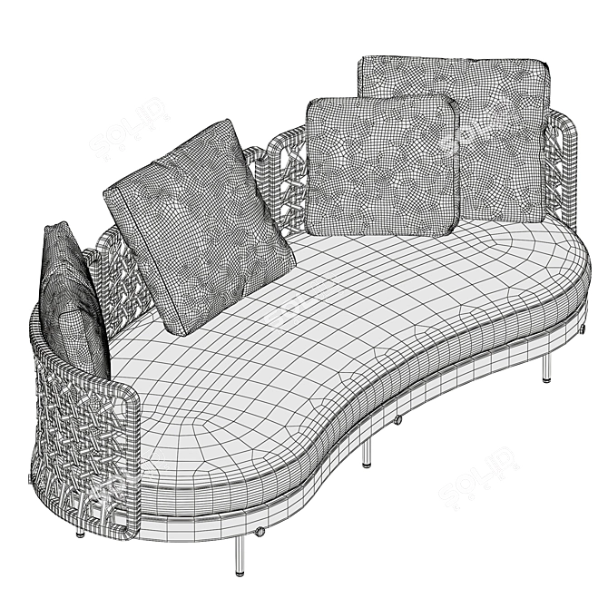 Contemporary Outdoor Seating: Torii Nest Sofa 3D model image 6