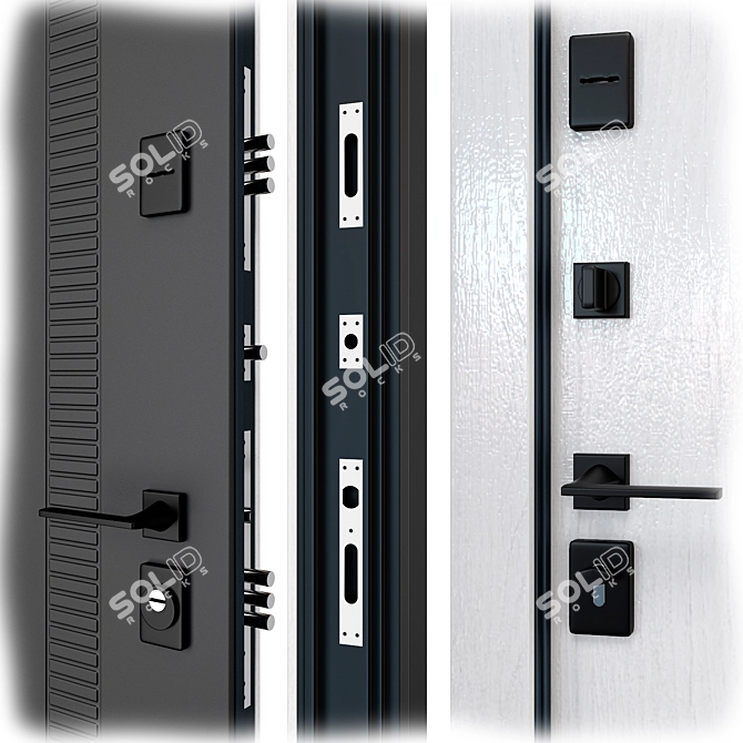 Rail (Abwehr) Metal Entry Door 3D model image 2