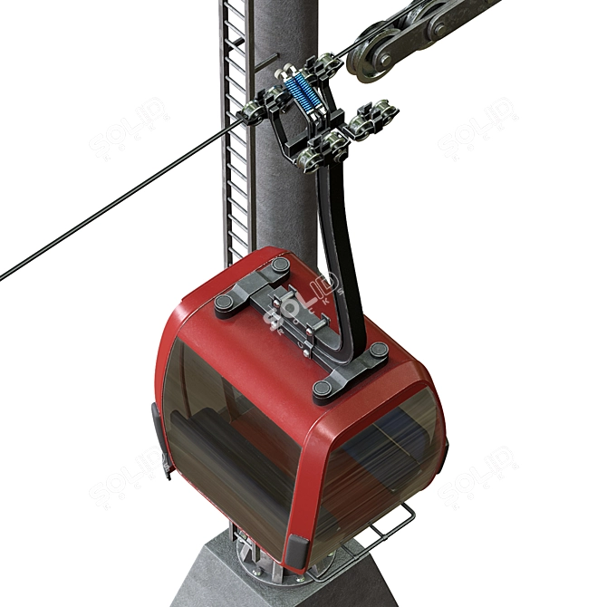 Mountain Cable Car Ride 3D model image 3