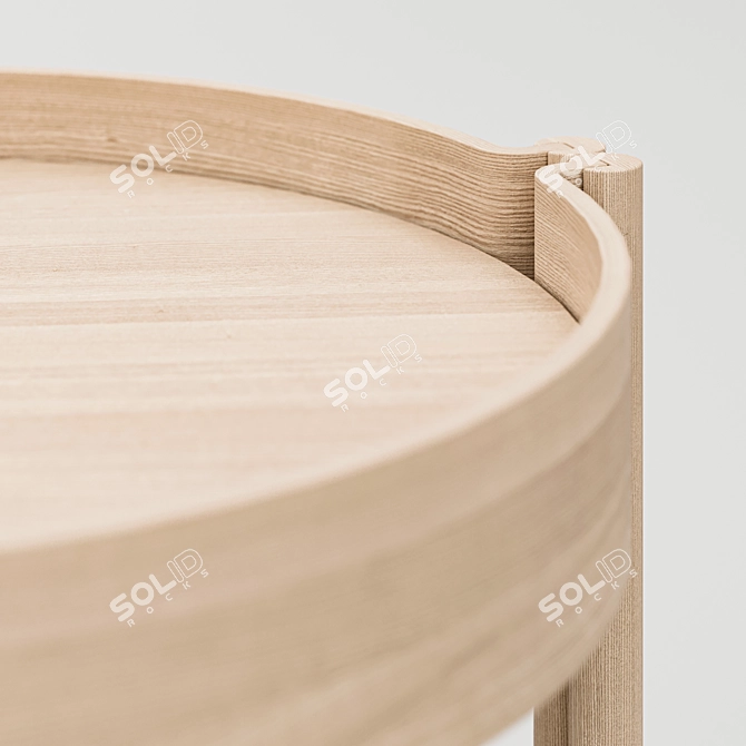 Sleek Wooden Coffee Table Design 3D model image 2