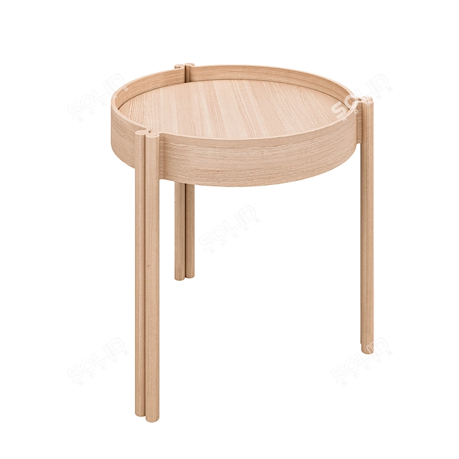 Sleek Wooden Coffee Table Design 3D model image 8