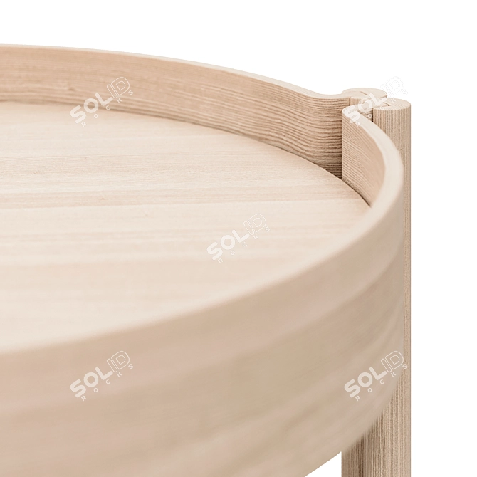 Sleek Wooden Coffee Table Design 3D model image 12