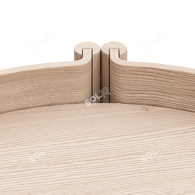 Sleek Wooden Coffee Table Design 3D model image 14