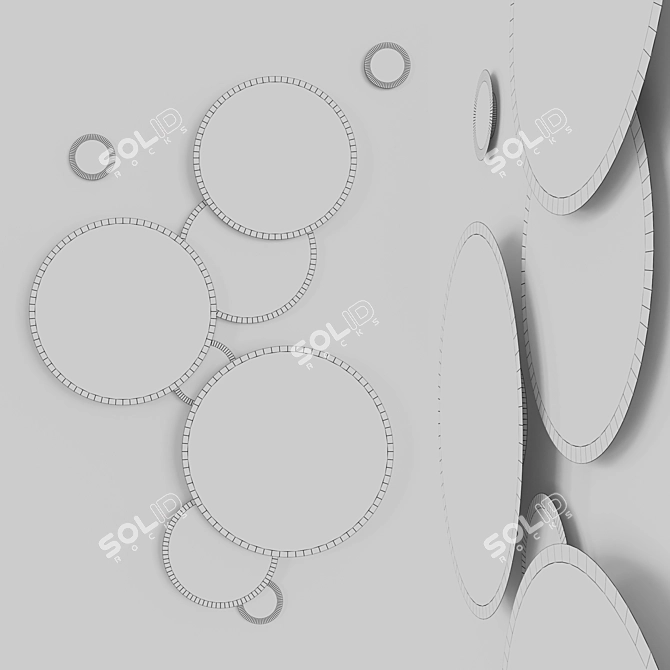 Title: LED Disk Wall Light Combo 3D model image 4