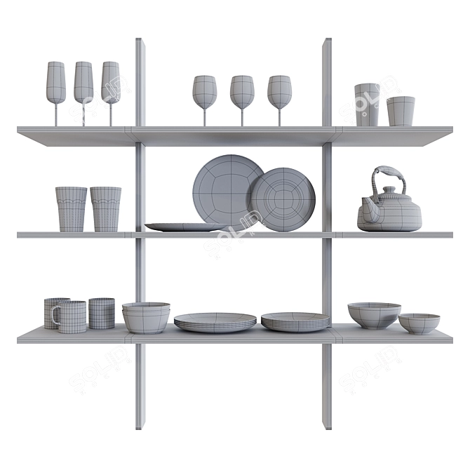  Porcelain Dinnerware Set TurboSmooth 3D model image 5