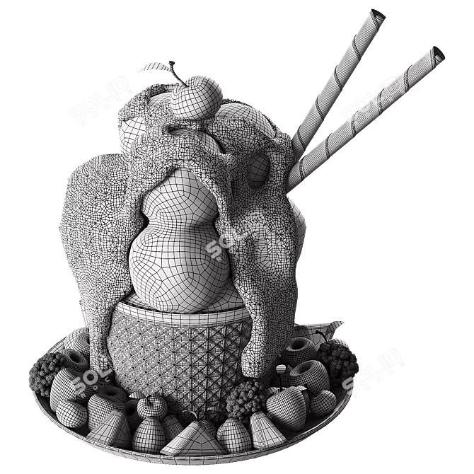 Delicious Icecream 3D Model Kit 3D model image 5