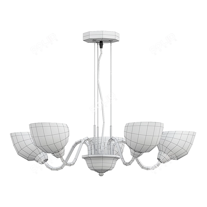 Elegant Lumion Alora Chandelier 3D model image 2