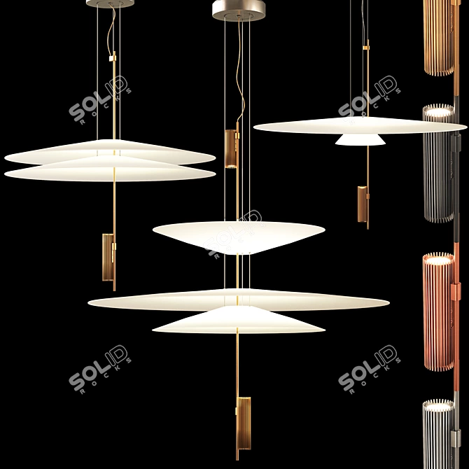 Modern Flamingo Suspension Lamp 3D model image 1