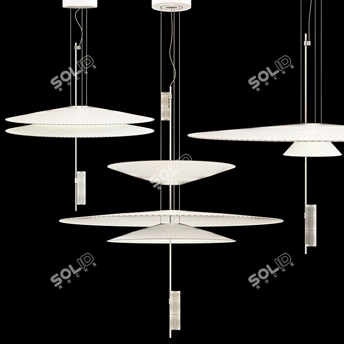 Modern Flamingo Suspension Lamp 3D model image 3