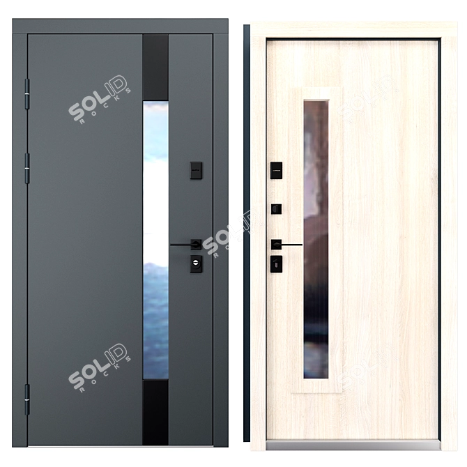 Tower (Abwehr) Metal Entrance Door 3D model image 3