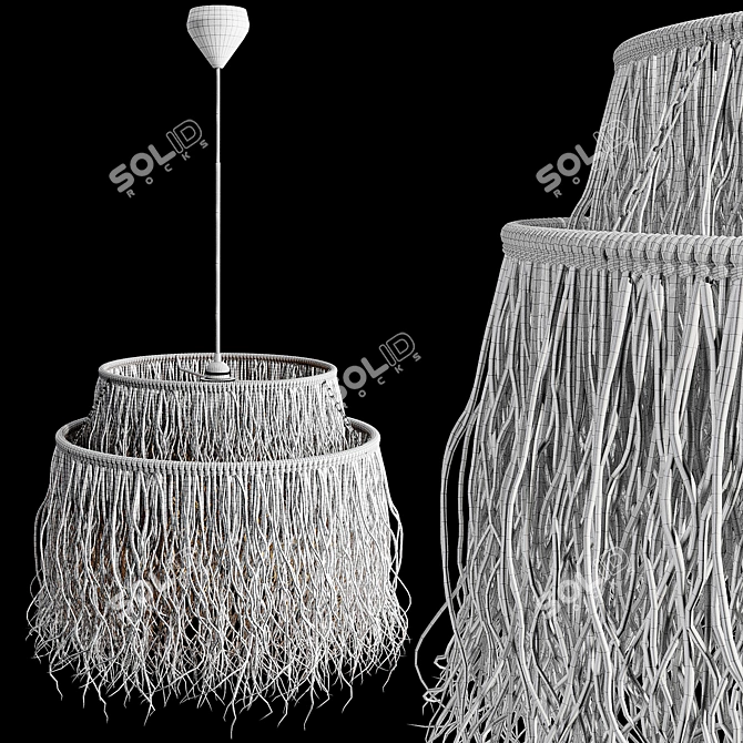 Boho Pendant Lamp 3D Models 3D model image 7