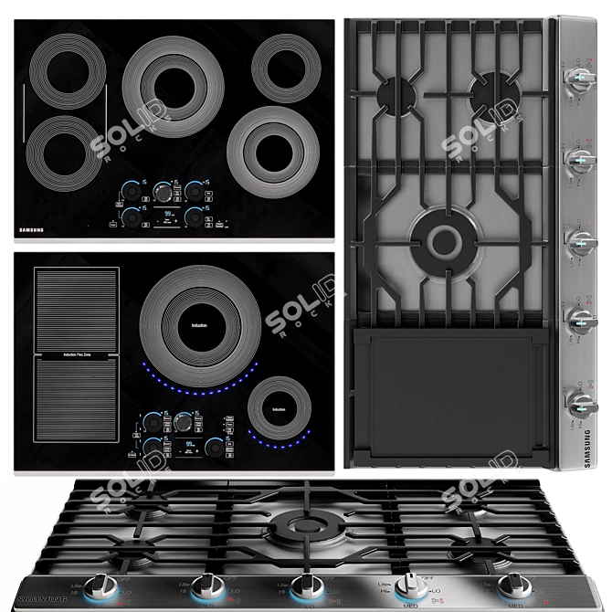 Smart Cooking Collection: Samsung Cooktops 3D model image 1