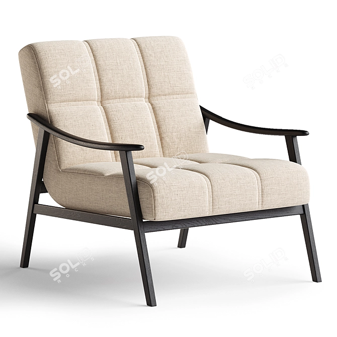 Elegant Mortensen Chair: 3Ds Max Design 3D model image 1