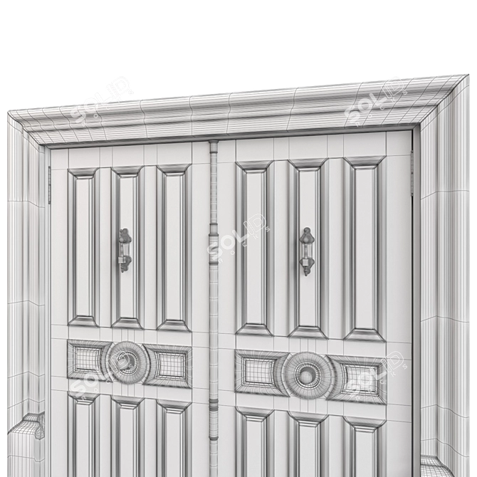 Classic 3D Max Door, Tempera 3D model image 7