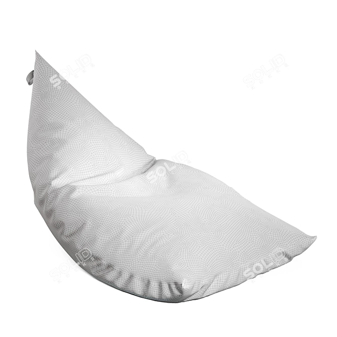 Velvety Triangle Bean Bag Chair 3D model image 12