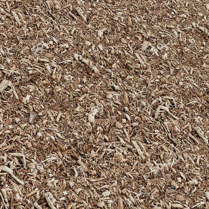 Wood Chips Texture Set | 4K 3D model image 3