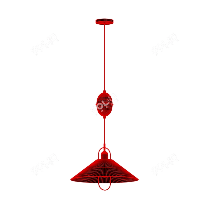 Mariel Arched Pendant Light 3D model image 2