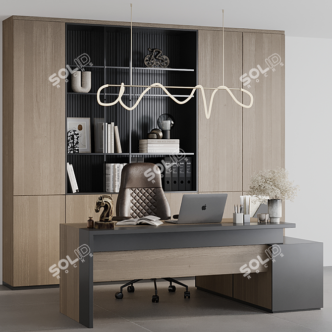 Executive Legacy Desk 3D Model 3D model image 1