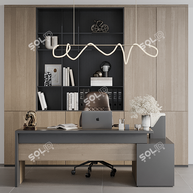 Executive Legacy Desk 3D Model 3D model image 3