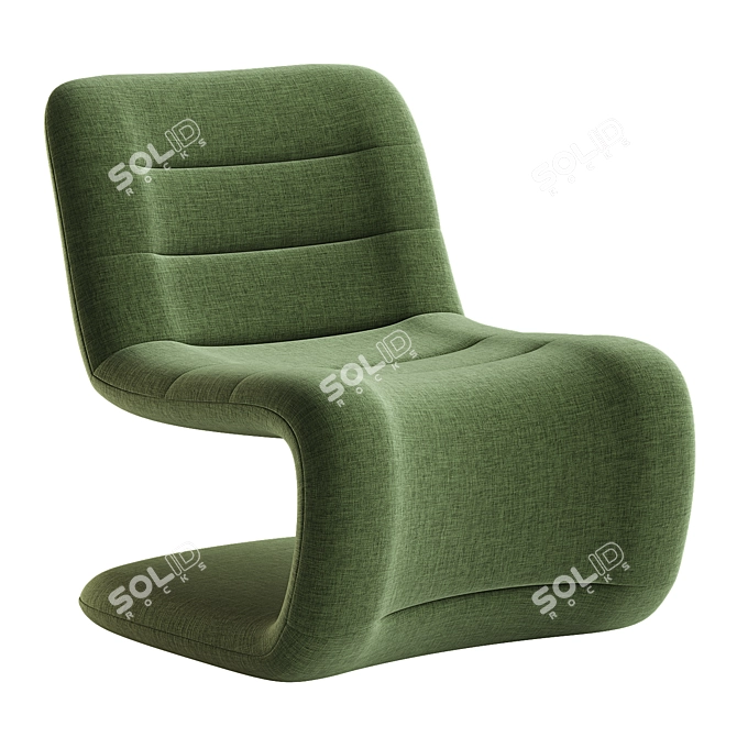 Boucle Armchair, Wilson 3D model image 2