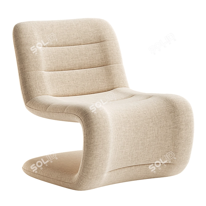 Boucle Armchair, Wilson 3D model image 3