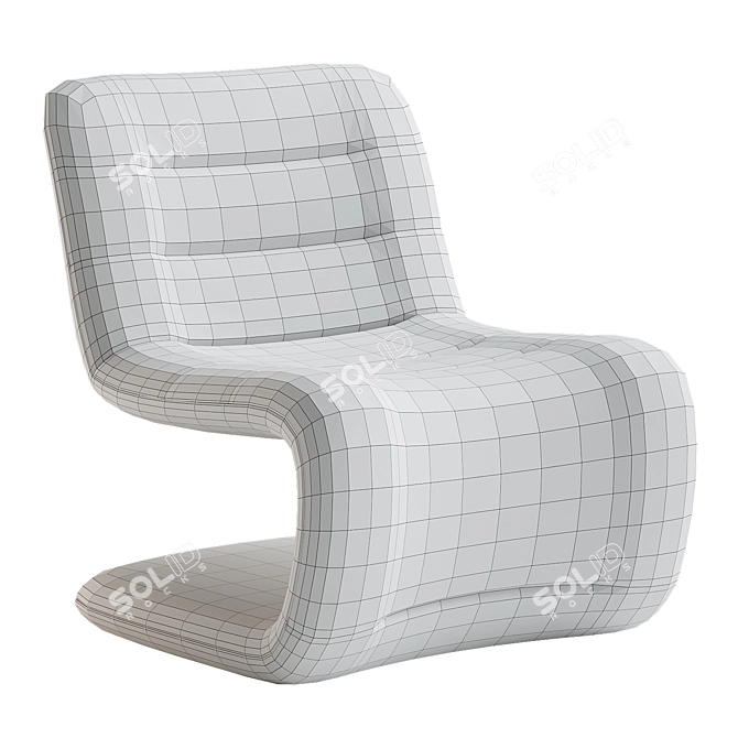 Boucle Armchair, Wilson 3D model image 4