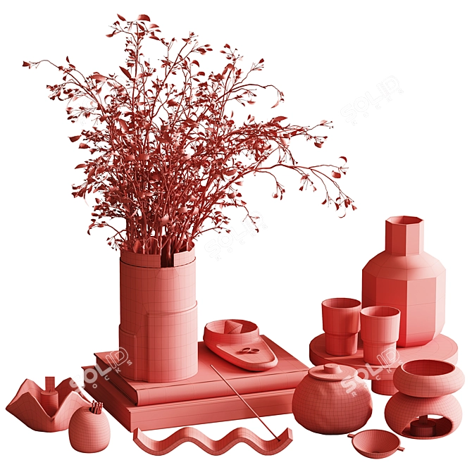 Elegant Decor Set H97 3D model image 8