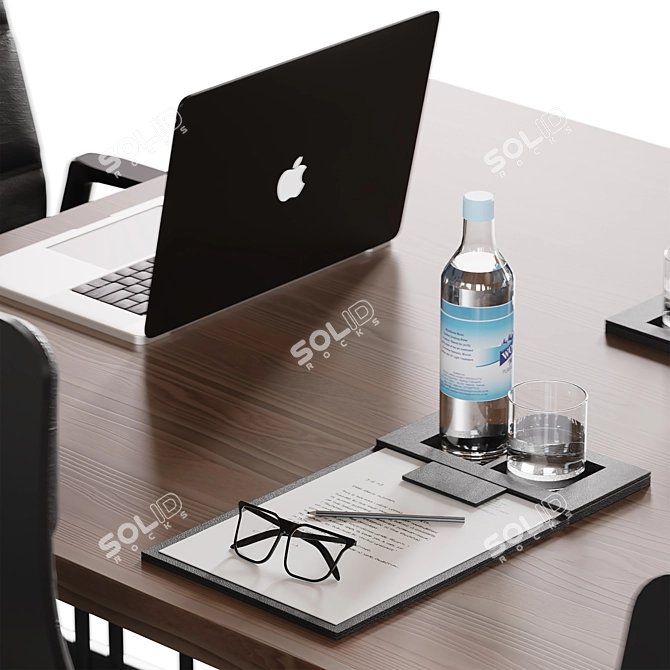 Contemporary Modular Meeting Table 3D model image 7