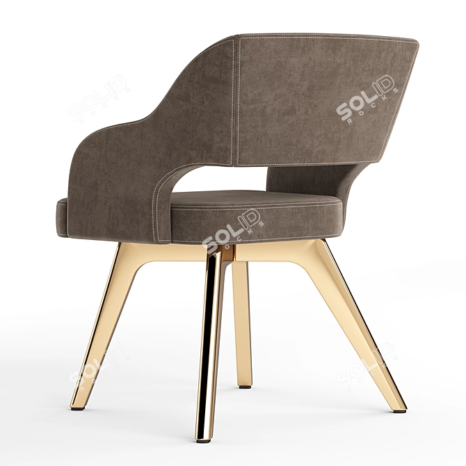 Elegant Cantori Adria Dining Chair 3D model image 4