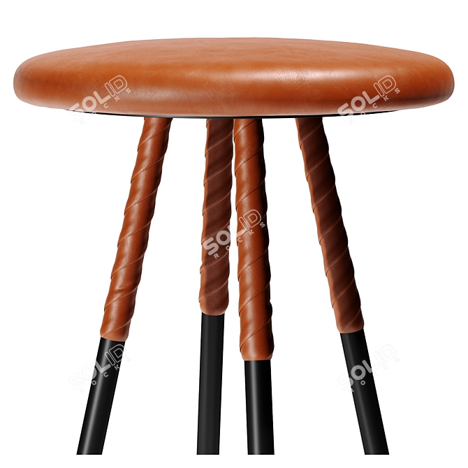 Contemporary Style Barstool by Bohlin 3D model image 4