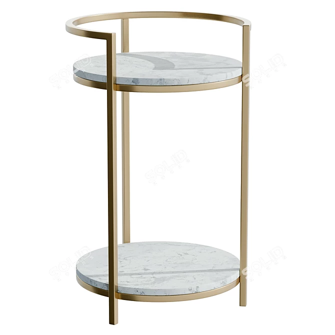 Modern UV-Wrapped Side Table 3D model image 1