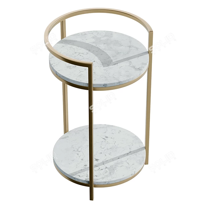 Modern UV-Wrapped Side Table 3D model image 5