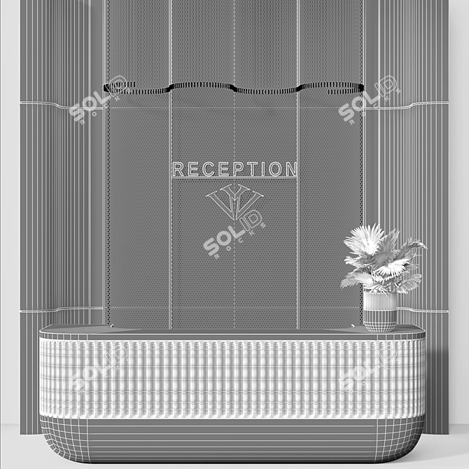 Registration Counter 3D Model 3D model image 3