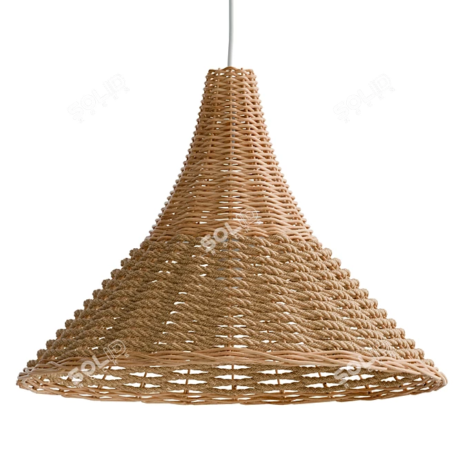 Modern Woven Pendant Light Fixture 3D model image 1