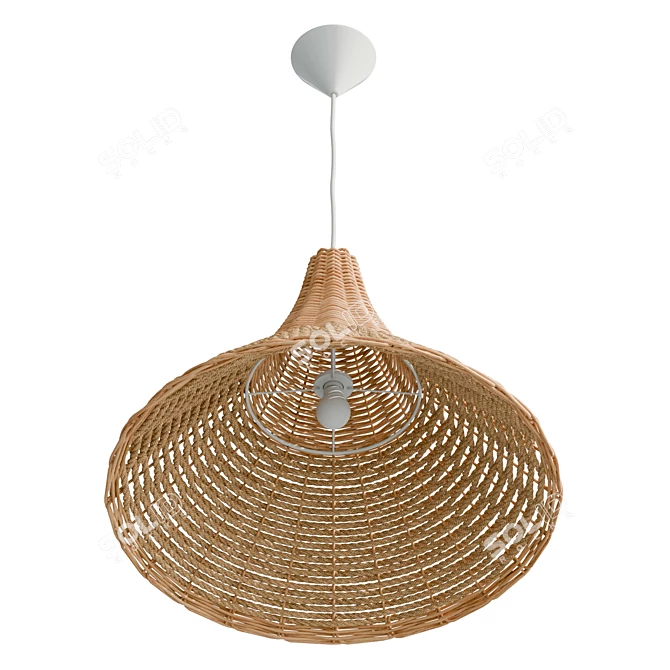 Modern Woven Pendant Light Fixture 3D model image 4