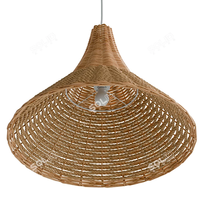 Modern Woven Pendant Light Fixture 3D model image 5