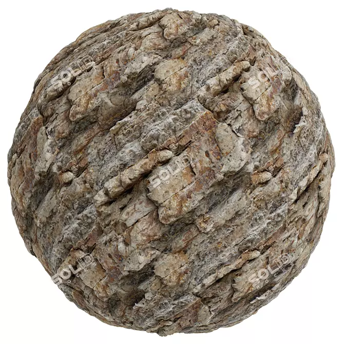 Rock Stone Covering Texture Set 3D model image 4