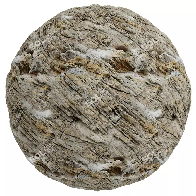 Rock Stone Covering Texture Set 3D model image 6