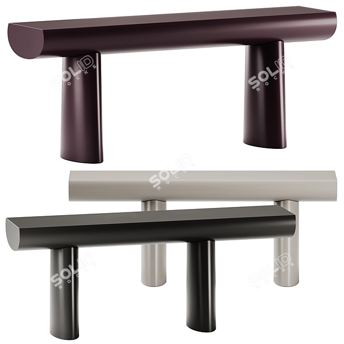 Modern HIMACS Console Table Design 3D model image 1