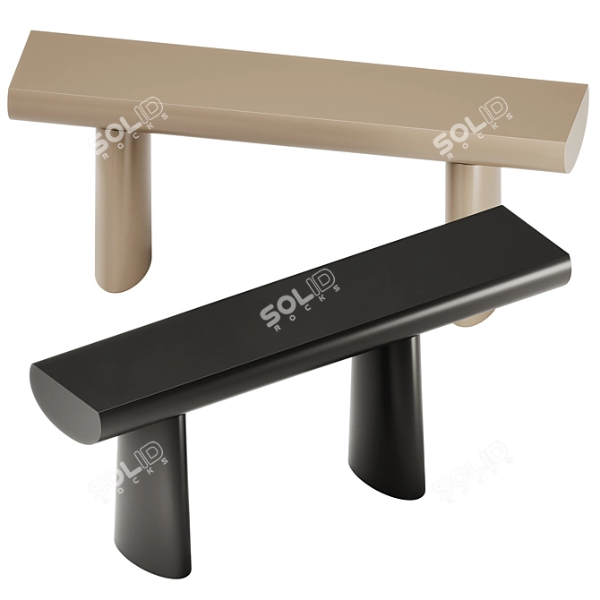 Modern HIMACS Console Table Design 3D model image 2