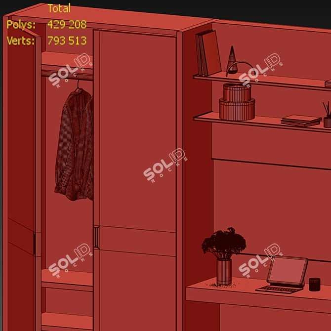 Rimadesio Vanity Modular Furniture 3D model image 6