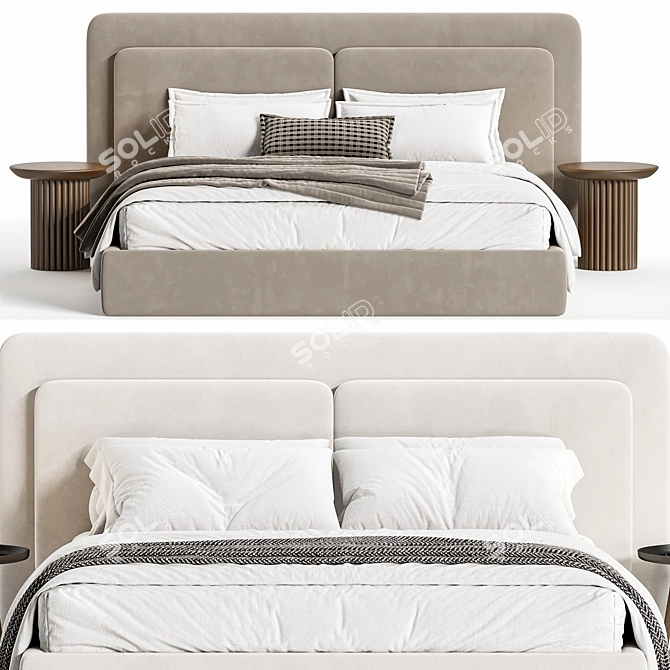 Savona Double Bed Frame 3D model image 4