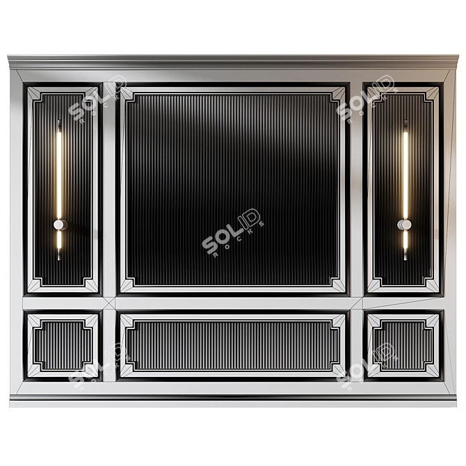 Modern Wall Panel Decor 131 3D model image 2