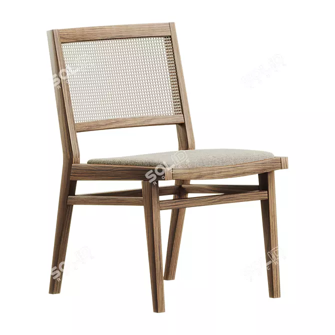 Modern Solene Dining Chair Model 3D model image 2