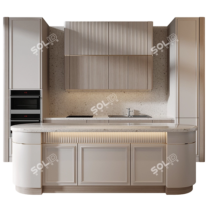 Modern Kitchen Set 3D Max 3D model image 1