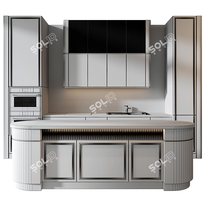 Modern Kitchen Set 3D Max 3D model image 2