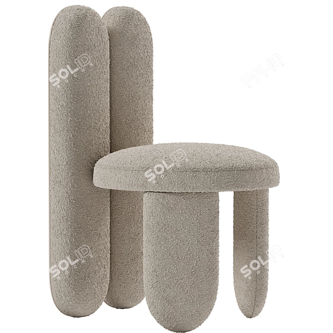 Sleek Glazy Chair #008 3D model image 2